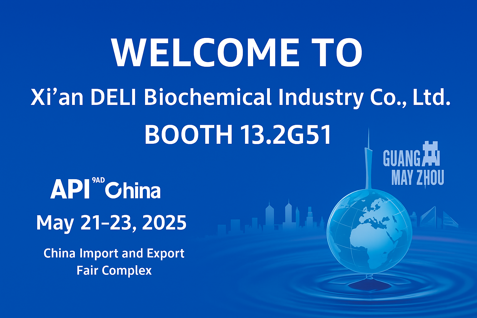 Xi'an Deli Biochemical Guangzhou의 92 번째 API 중국에서 전시